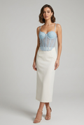 Corsetto in pizzo celeste - V_1941