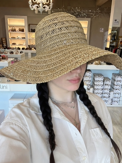 Cappello intrecciato mare V_CAP004G