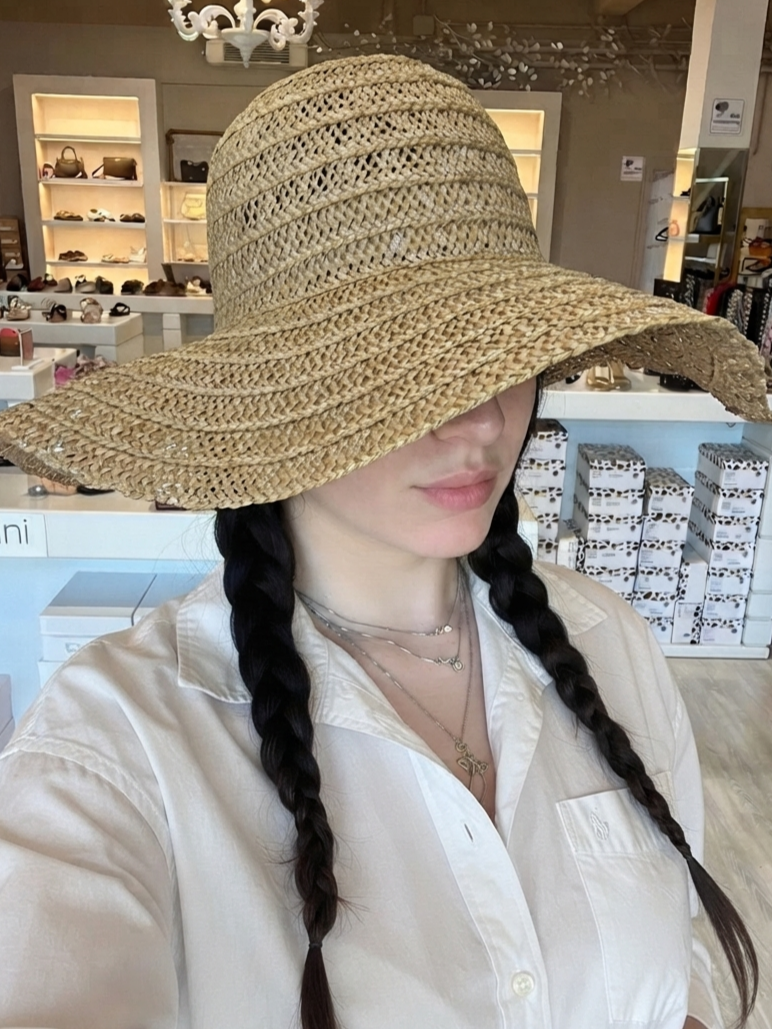 Cappello intrecciato mare V_CAP004G