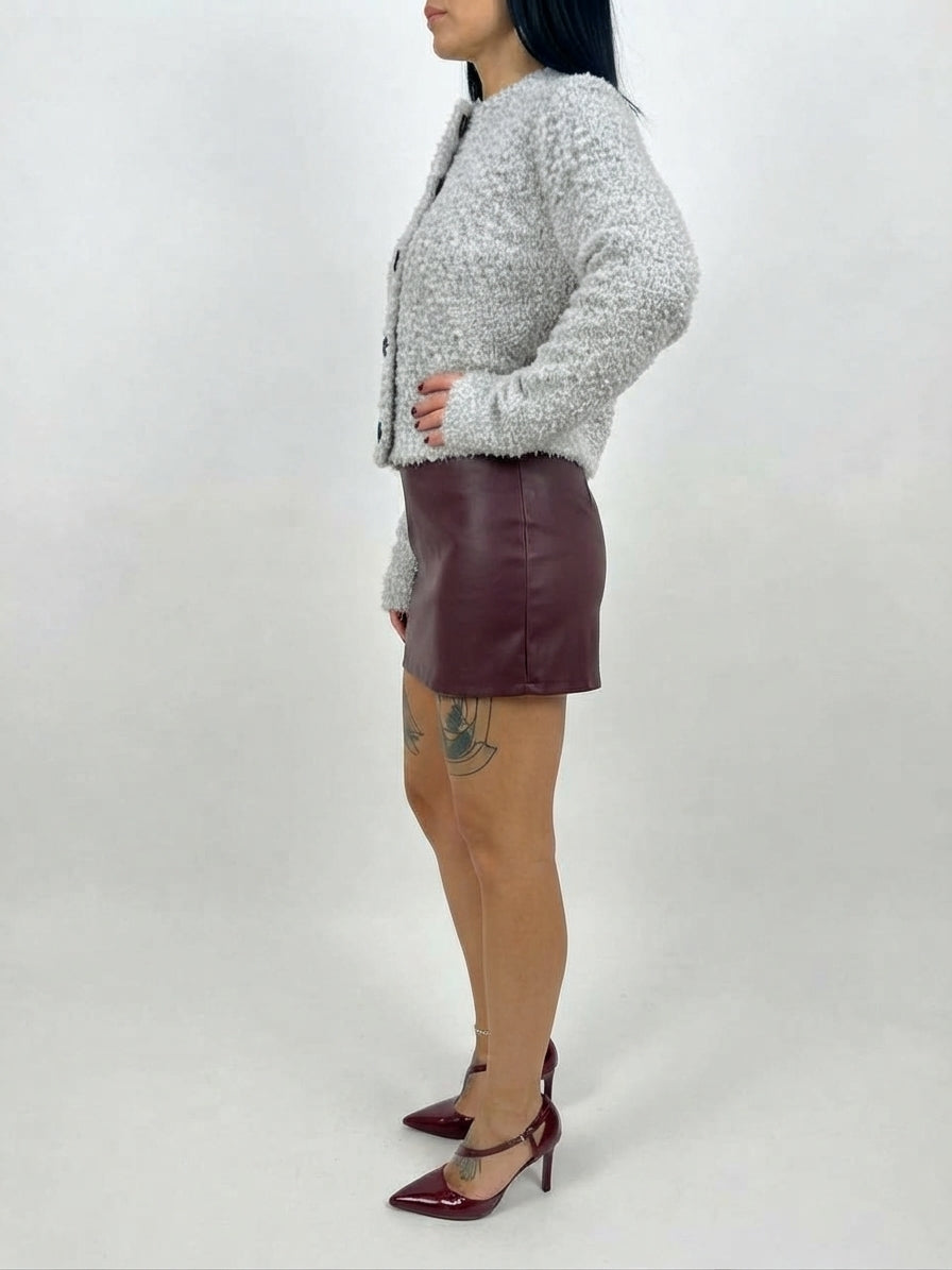 Minigonna Bordeaux in similpelle GLAMOROUS  - V_GLA5912