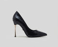 Decolleté nera cocco tacco oro - V_GP846