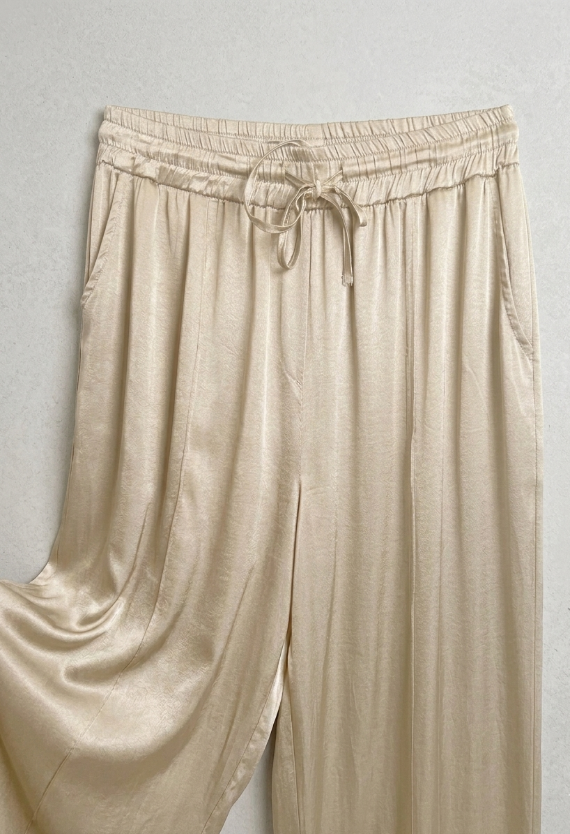 Pantalone a palazzo satin V_DTL9022