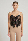 Top in pizzo con spalline sottili V_196000