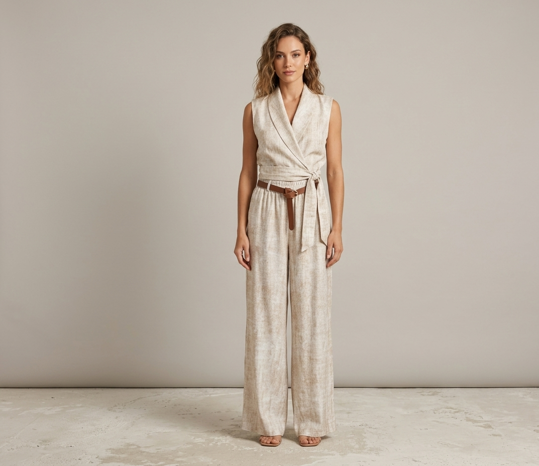 Completo gilet e pantalone con fiocco V_VISCOSA