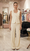 Pantalone a palazzo coton-lino V_LM56PM