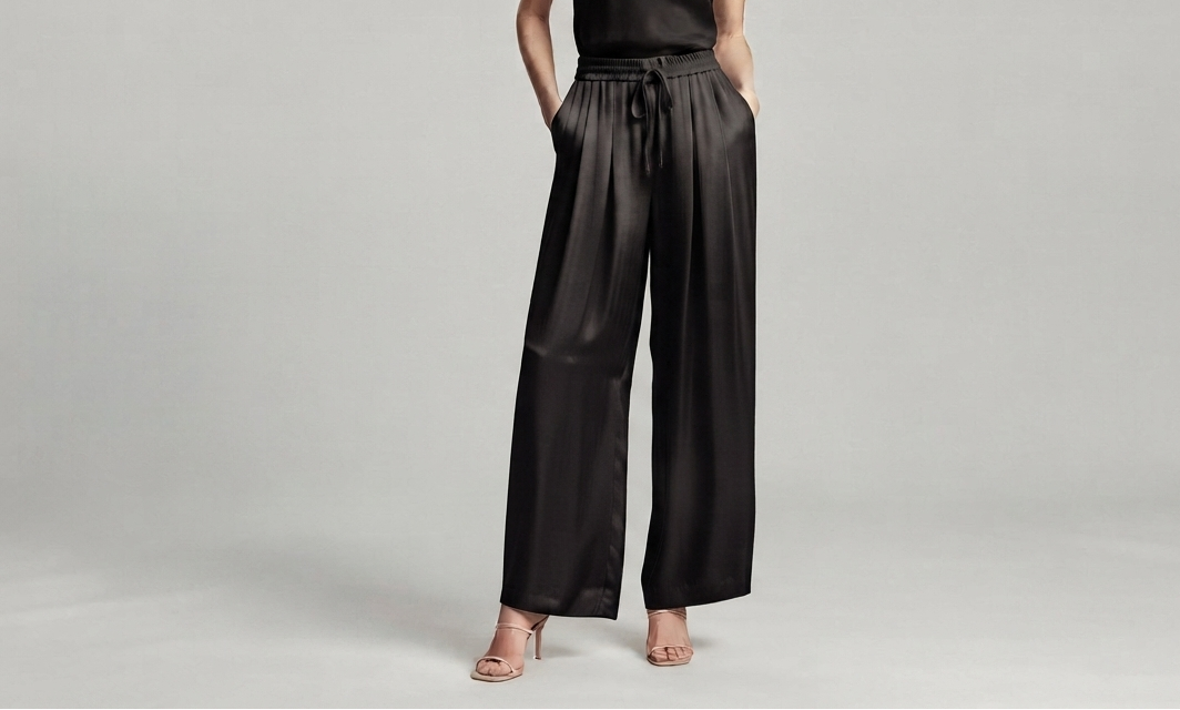 Pantalone in raso V_DTL9022