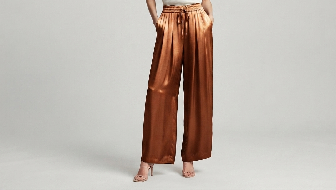 Pantalone in raso V_DTL9022