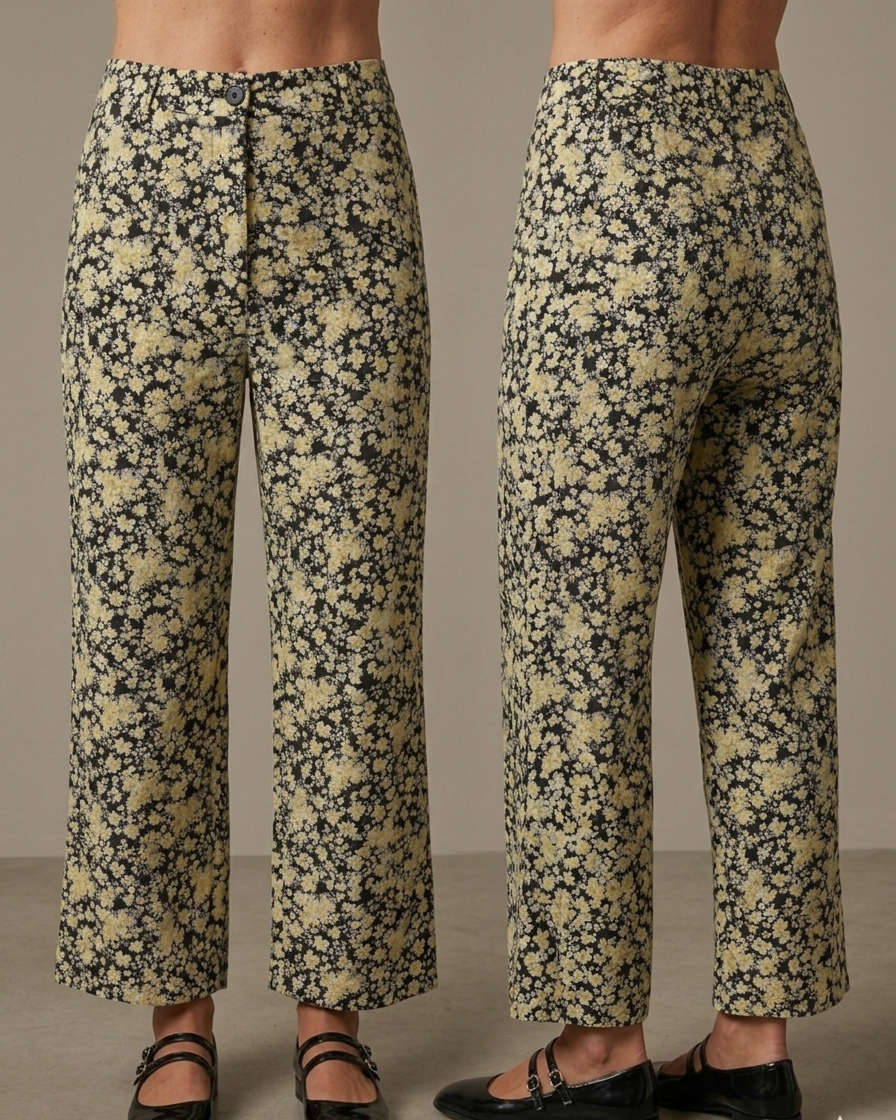 Pantalone fiorellini GLAMOROUS V_4802
