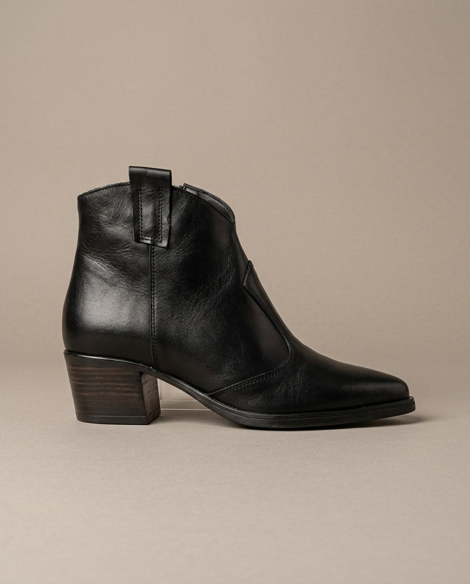 Texano in pelle nero V_481A