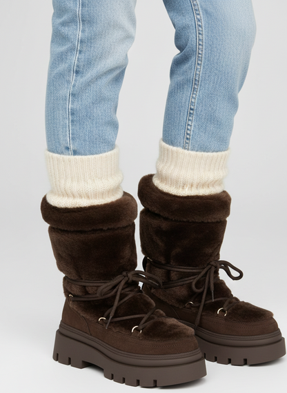 Scarponcino in ecopelliccia color t.moro - A61M