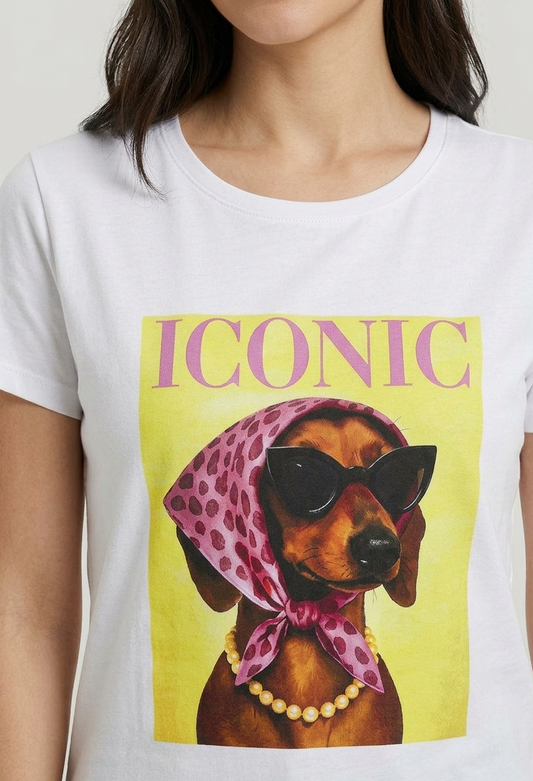 T-shirt in fantasia in cotone summer V_132900