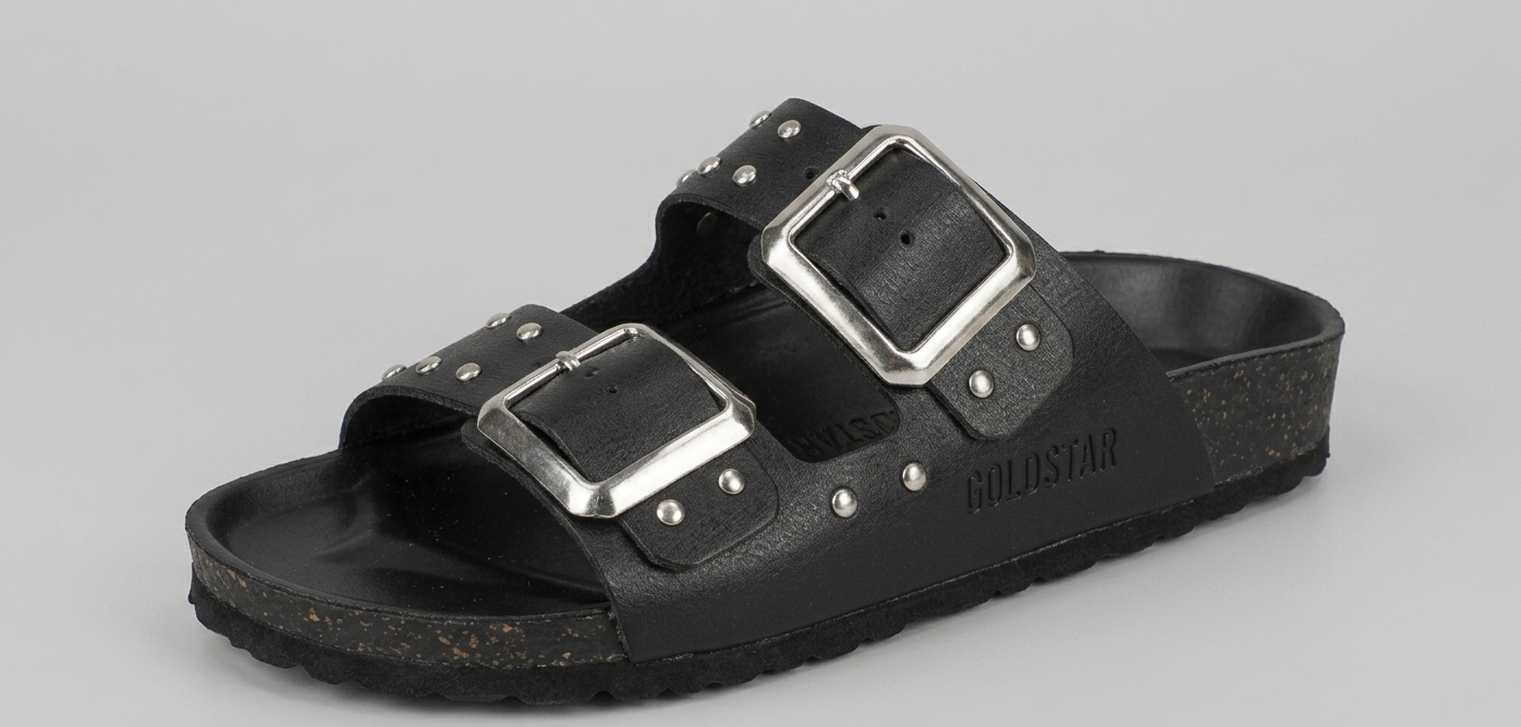 Sandalo nero con borchie V_GS1801N