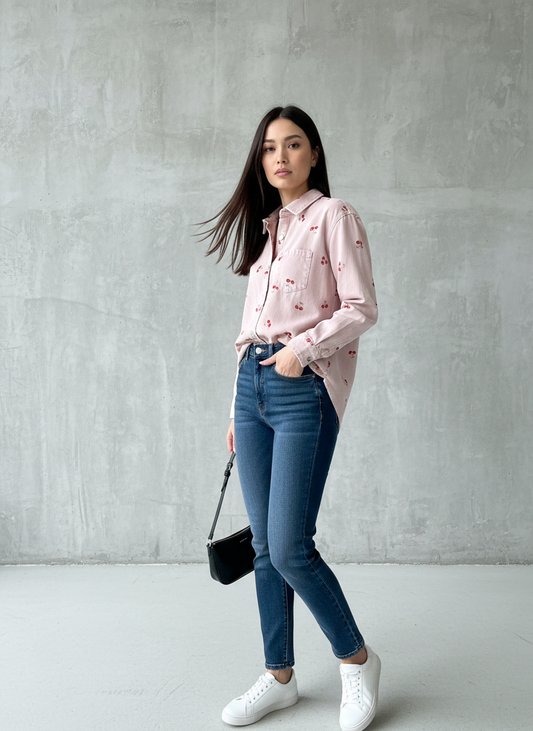 Camicia jeans ciliegia 300300