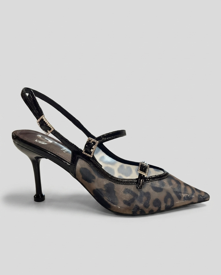 Slingback animalier caffè C_GD413