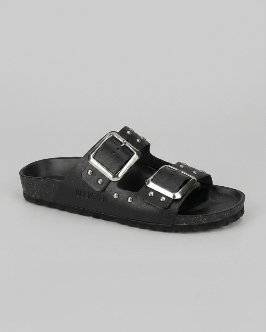 Sandalo nero con borchie V_GS1801N