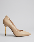 Decolletè beige con tacco oro V_GP846B