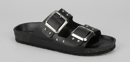 Sandalo nero con borchie V_GS1801N