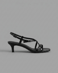 Sandalo con tacco basso intrecciato V_GD455