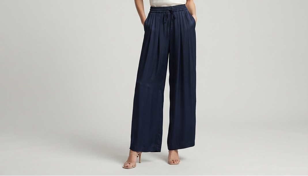 Pantalone in raso V_DTL9022