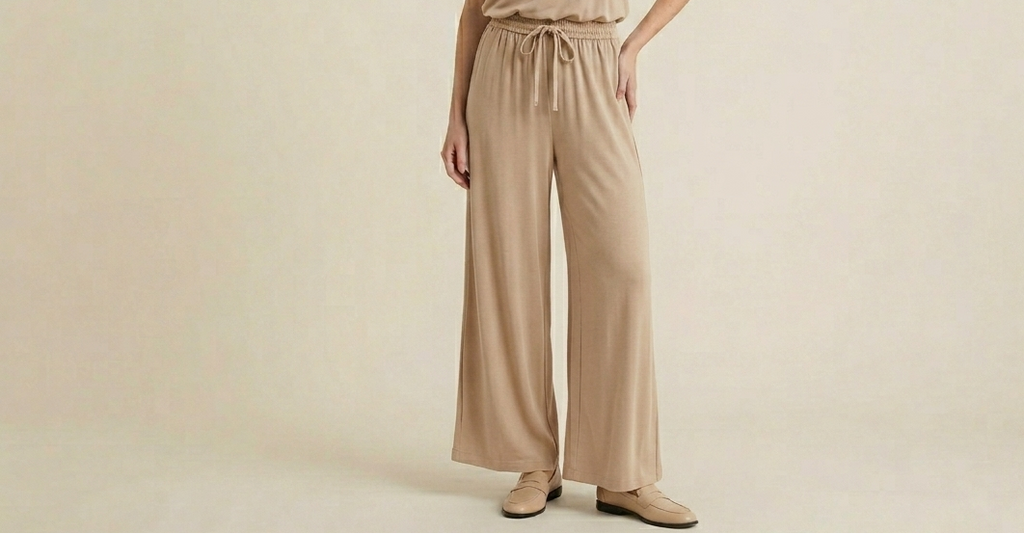 Pantalone a palazzo satin V_DTL9022