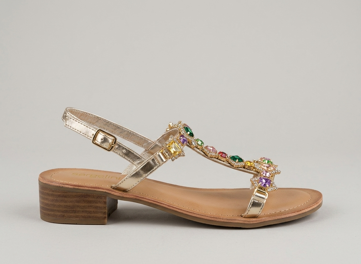 Sandalo multicolor con tacco V_SANDMUL
