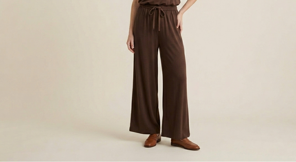 Pantalone a palazzo satin V_DTL9022