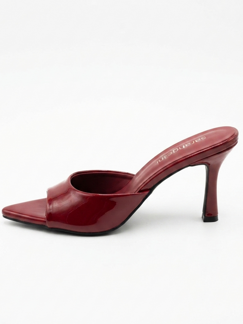 Ciabatte con tacco bordò - V_BORDO