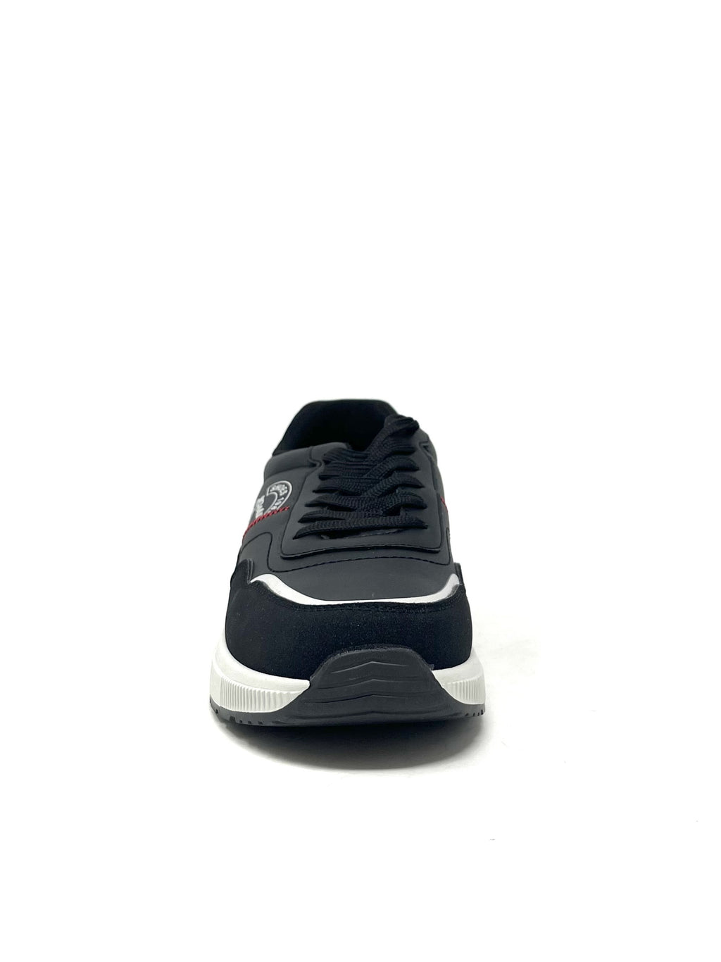 Sneaker con lacci ecopelle nera - 1989NE