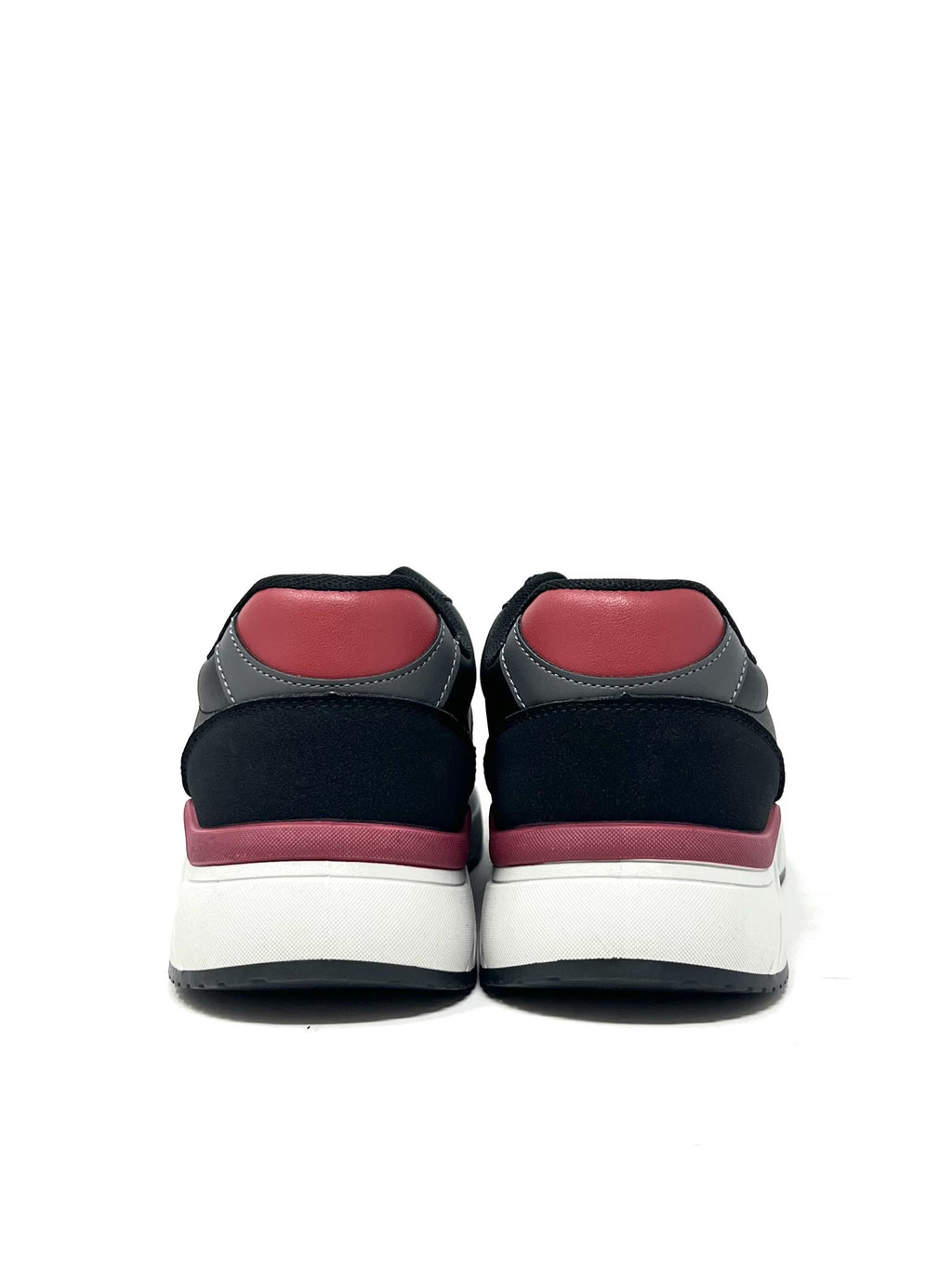 Sneaker con lacci ecopelle nera - 1989NE