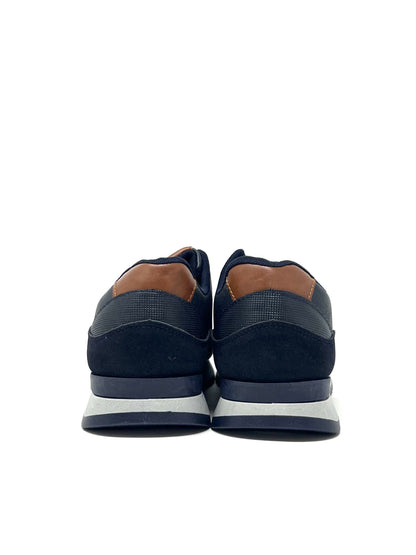 Sneaker ecopelle lacci blu - 1999BL