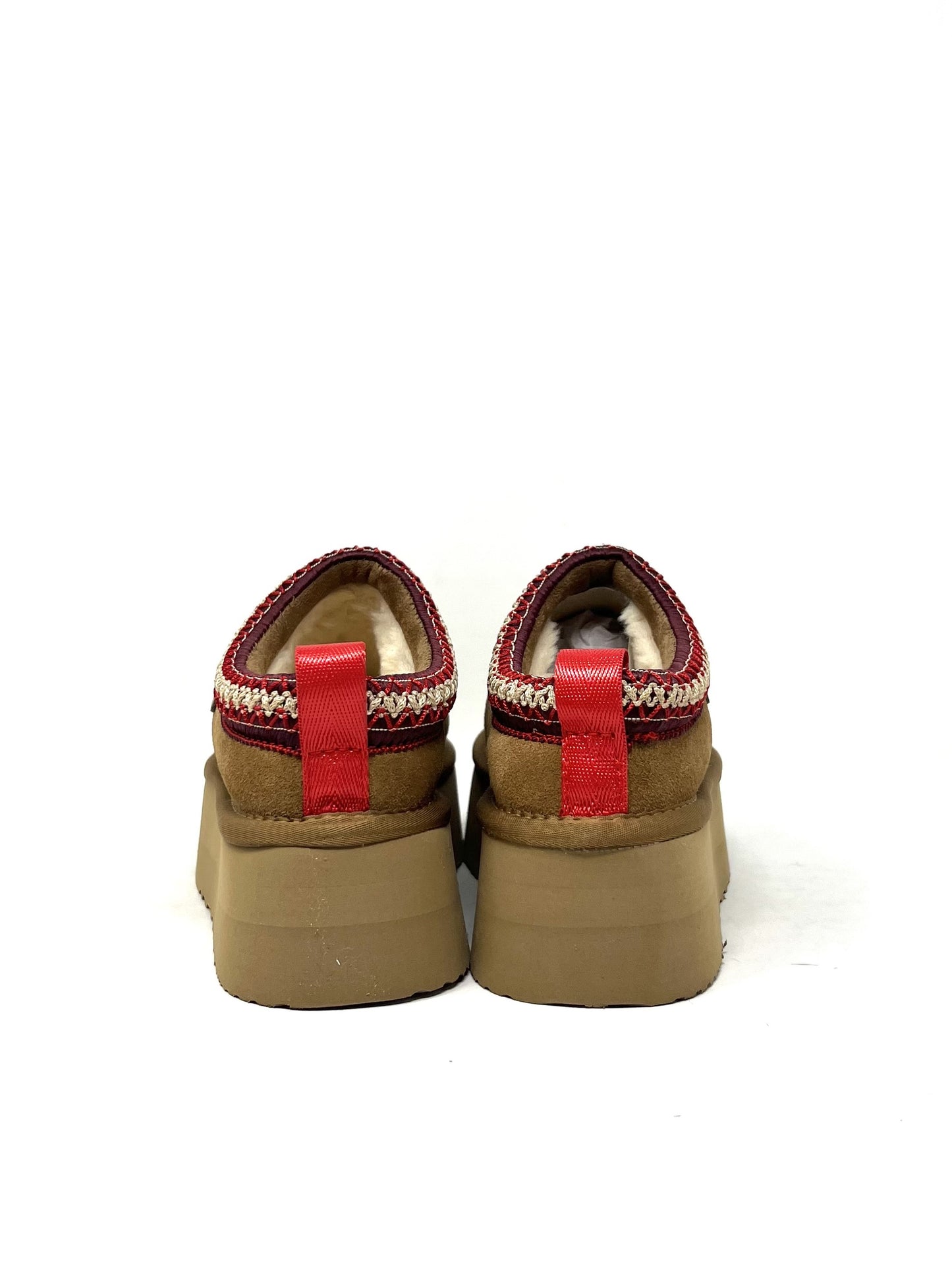 Slippers con ricamo suede camel - 41150C
