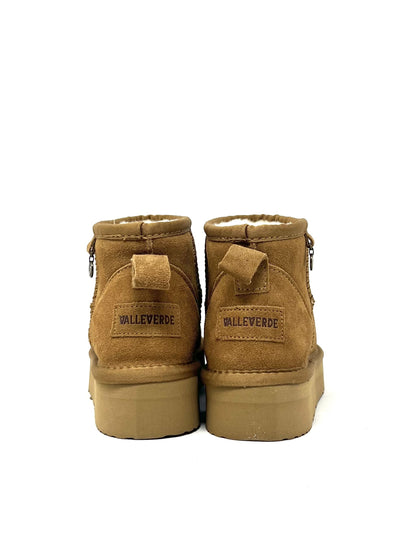 Scarponcino con pelo camoscio camel - 41121C