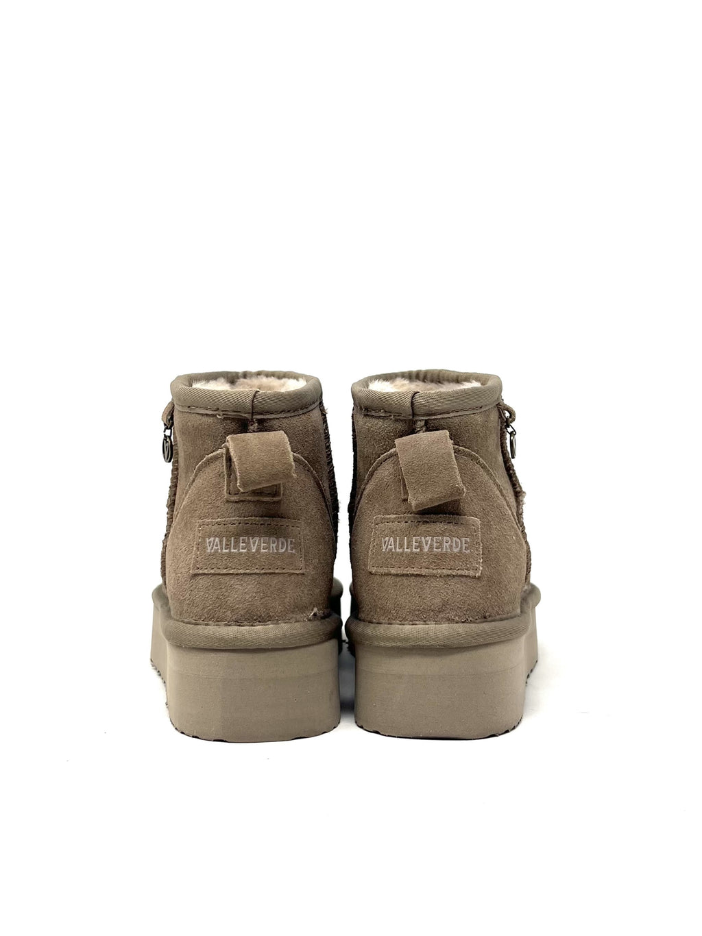 Scarponcino con pelo camoscio taupe - 41121T