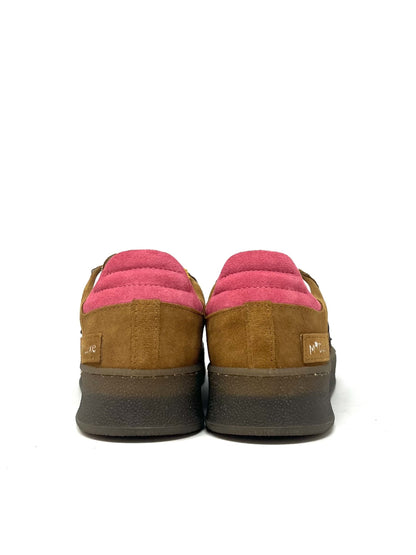 Sneaker stella tabacco lacci gialli - 526SBT