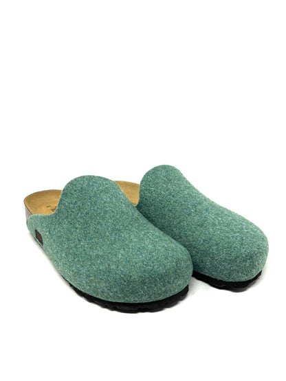 Ciabatta in panno verde - ALP1100