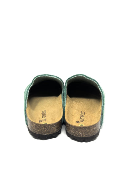 Ciabatta in panno verde - ALP1100