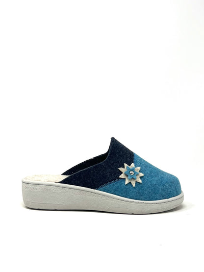 Ciabatta in panno app. fiore - 3007A