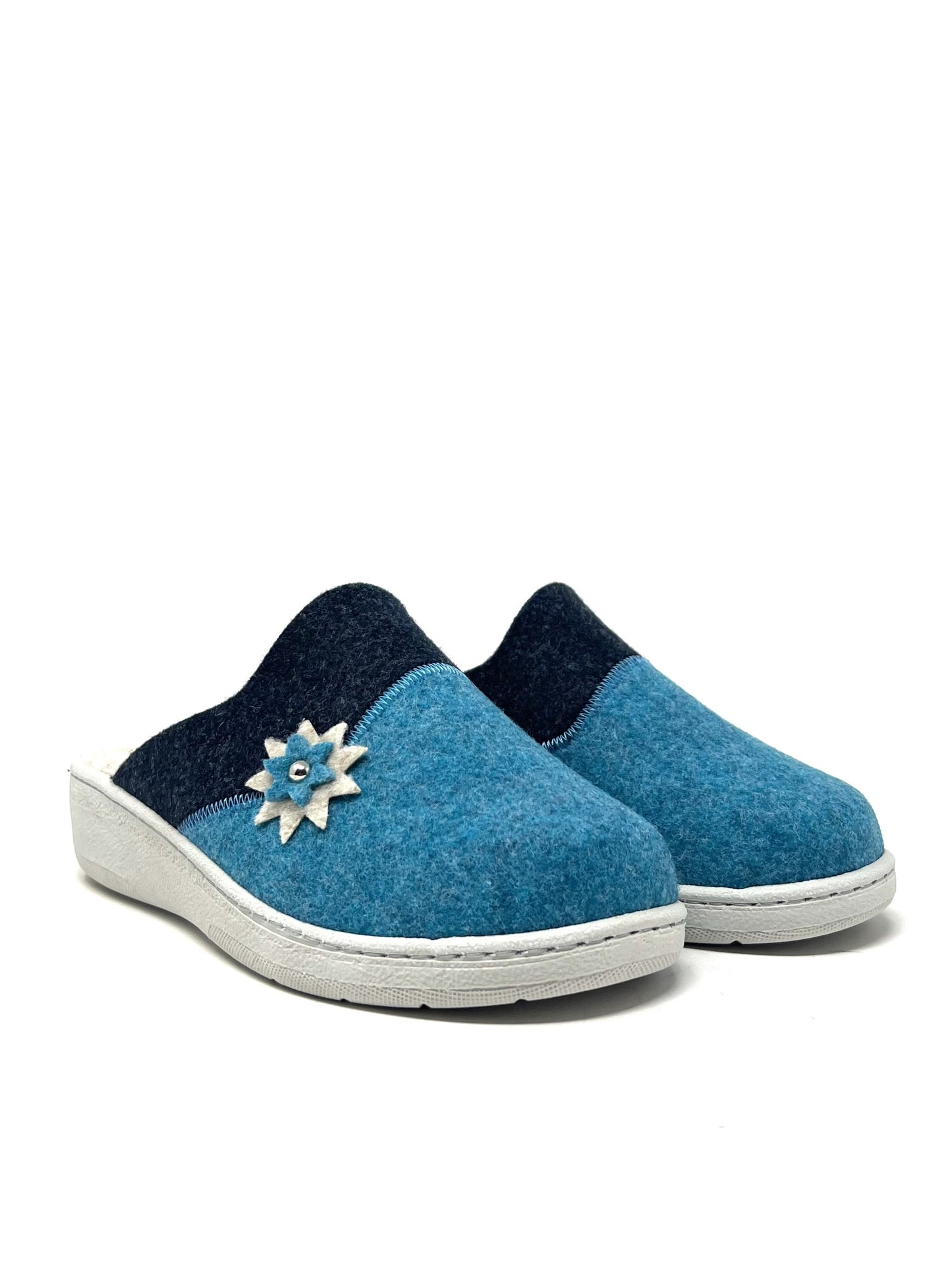 Ciabatta in panno app. fiore - 3007A