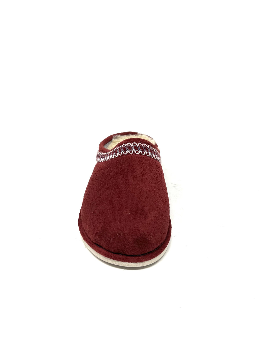 Ciabatta con ricamo bordeaux - LIA21B