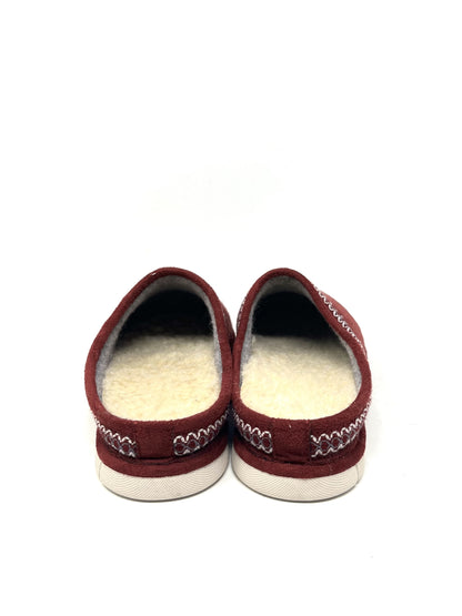 Ciabatta con ricamo bordeaux - LIA21B