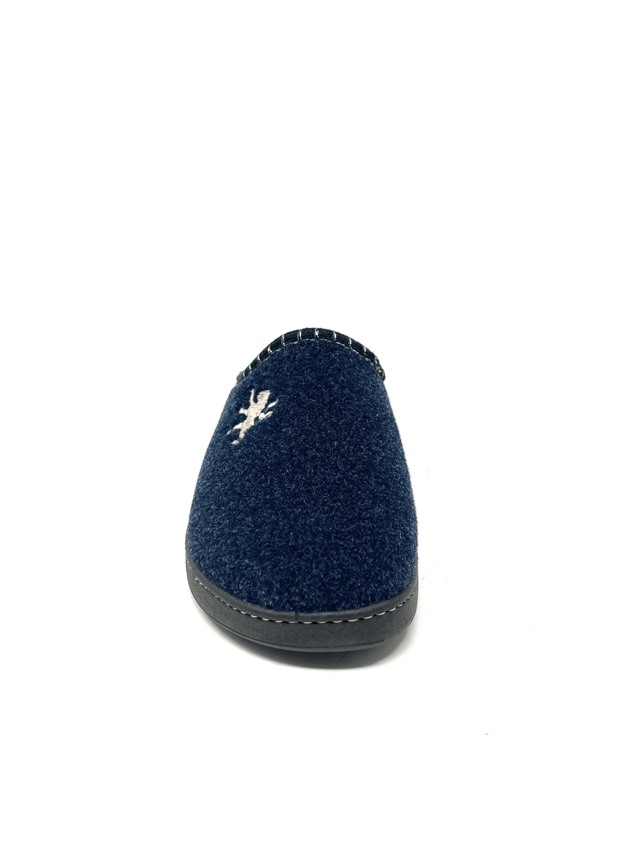 Ciabatta uomo blu con ricamo - 1900BL
