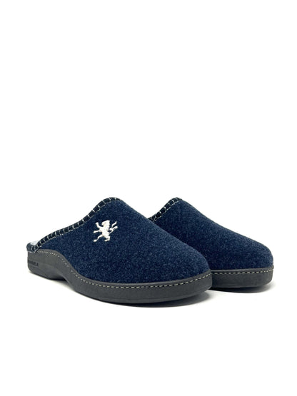 Ciabatta uomo blu con ricamo - 1900BL