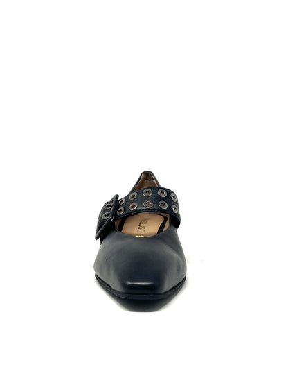 Scarpa bassa borchie nappetta nero - V5349