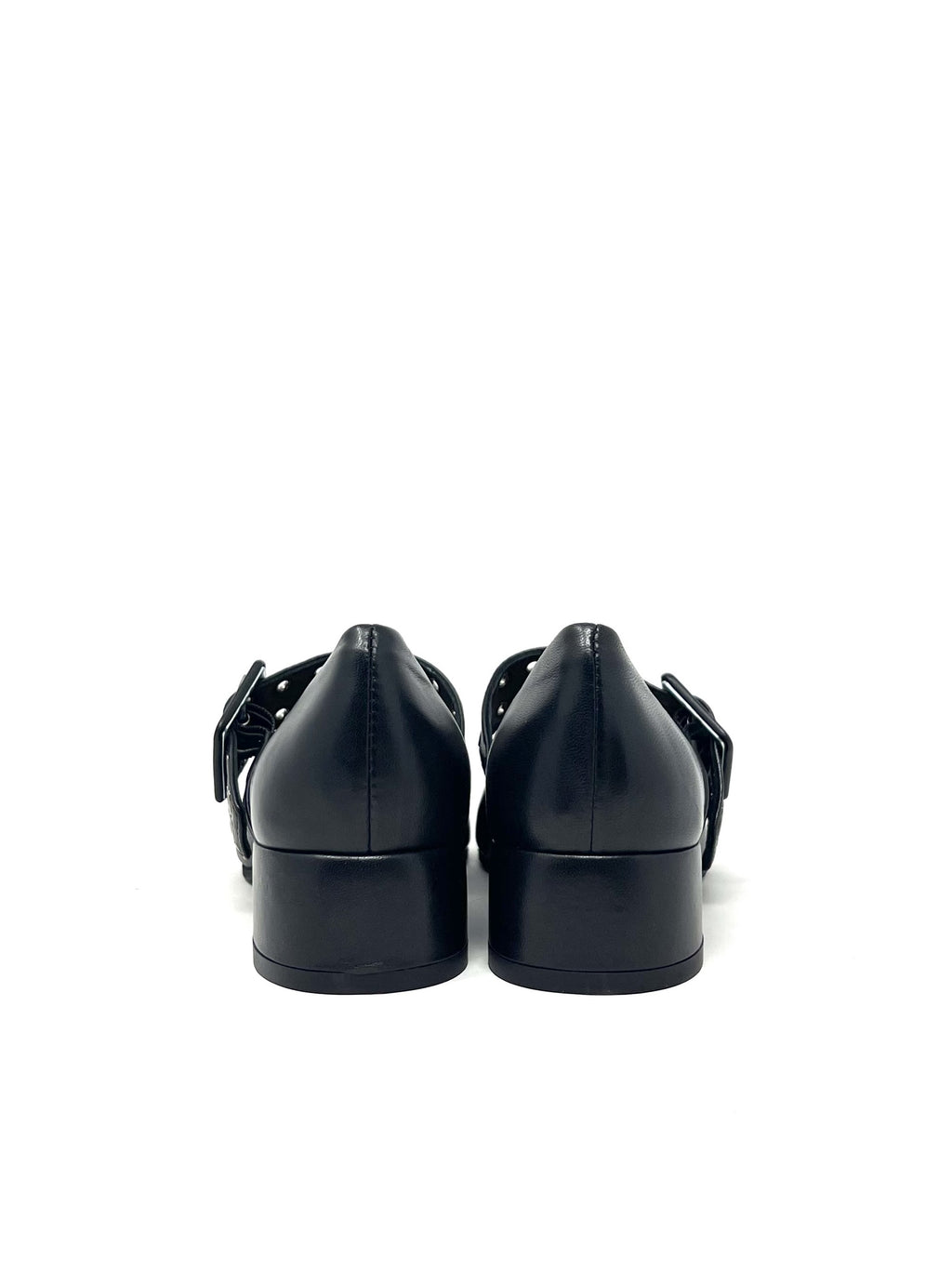 Scarpa bassa borchie nappetta nero - V5349