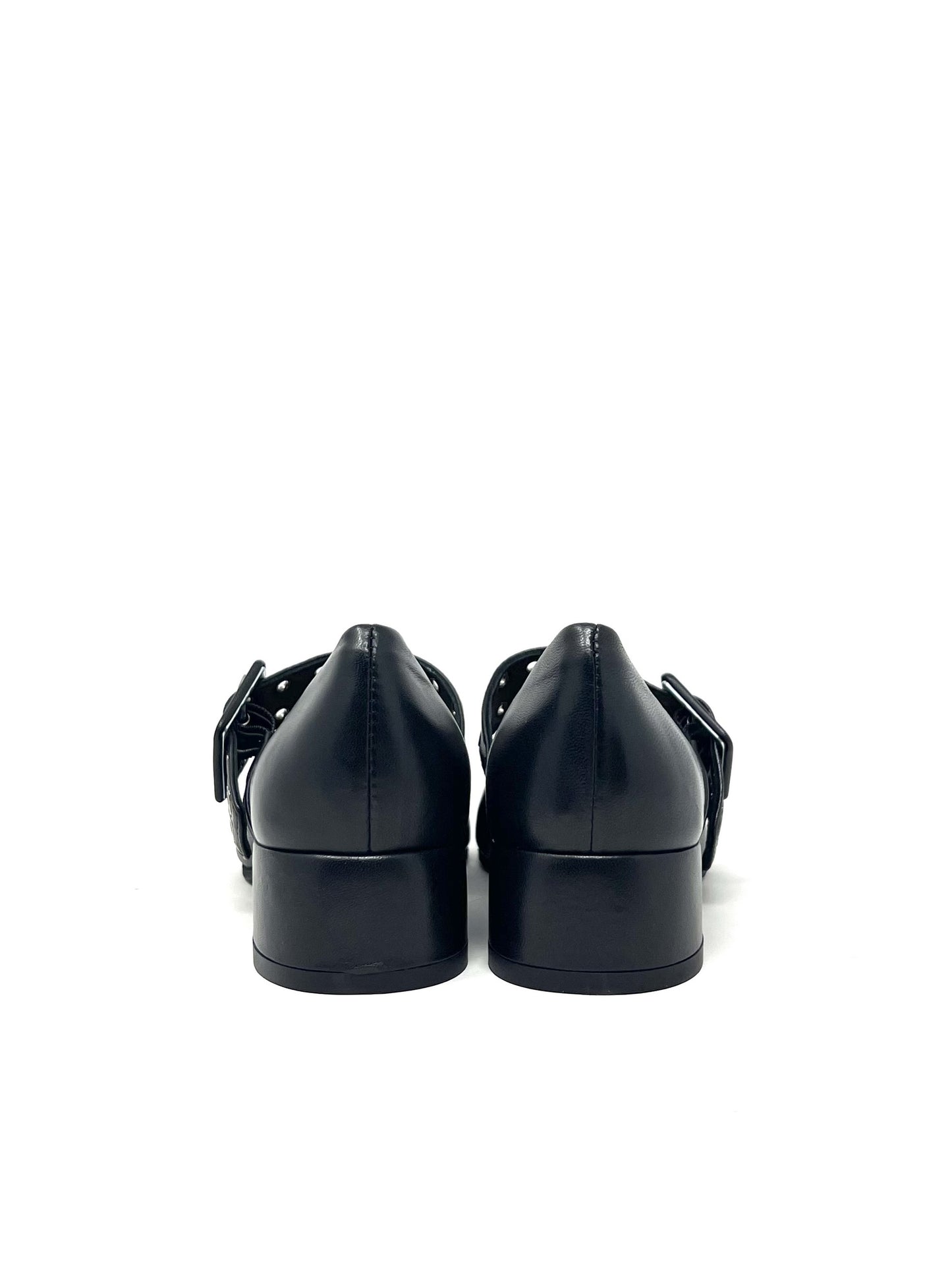 Scarpa bassa borchie nappetta nero - V5349