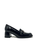 Mocassino con tacco largo acc. morsetto nappa - V5429