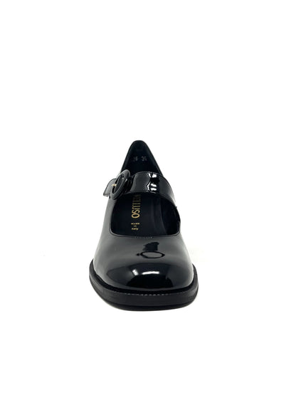 Decollete' tacco largo vernice nero - V5426