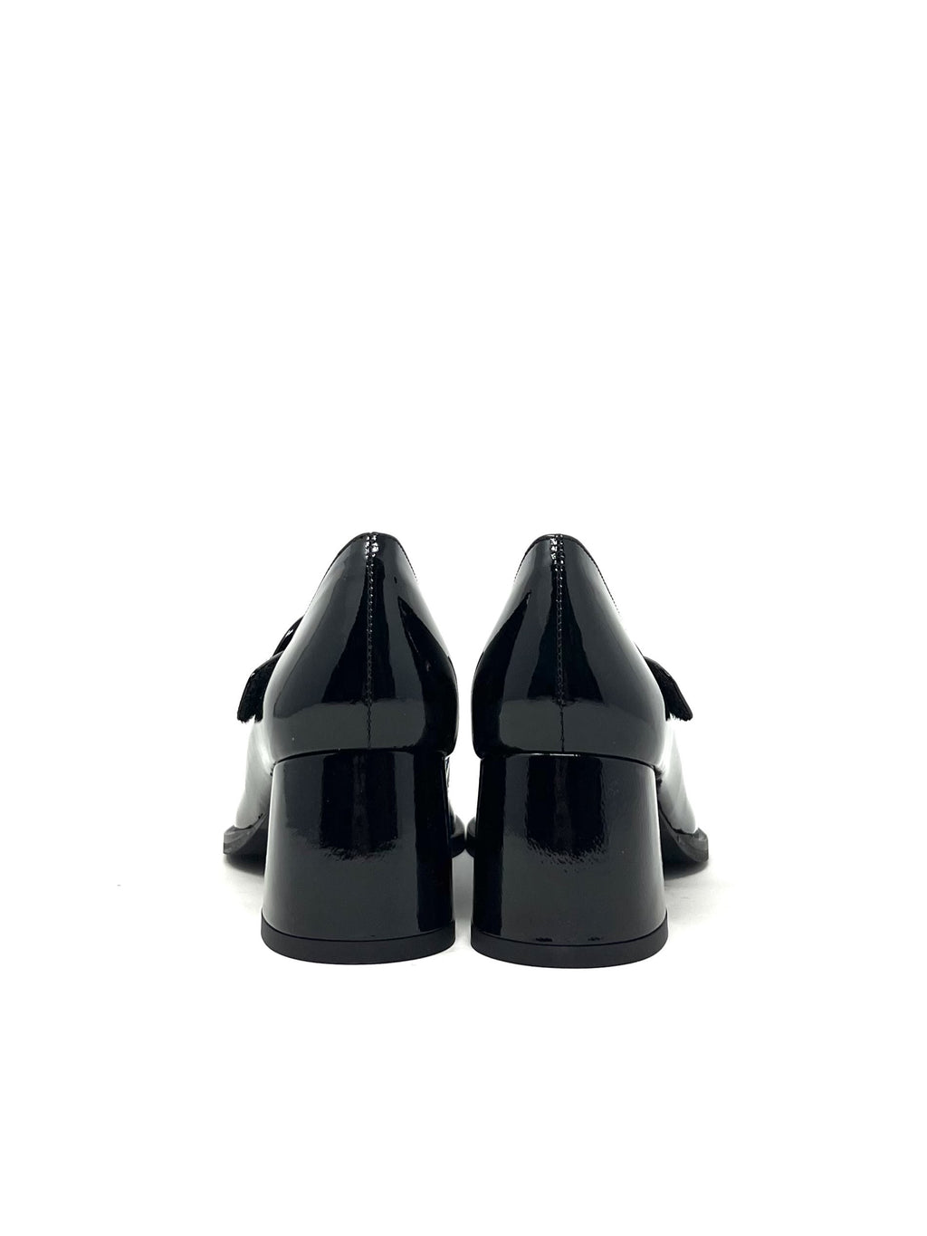 Decollete' tacco largo vernice nero - V5426