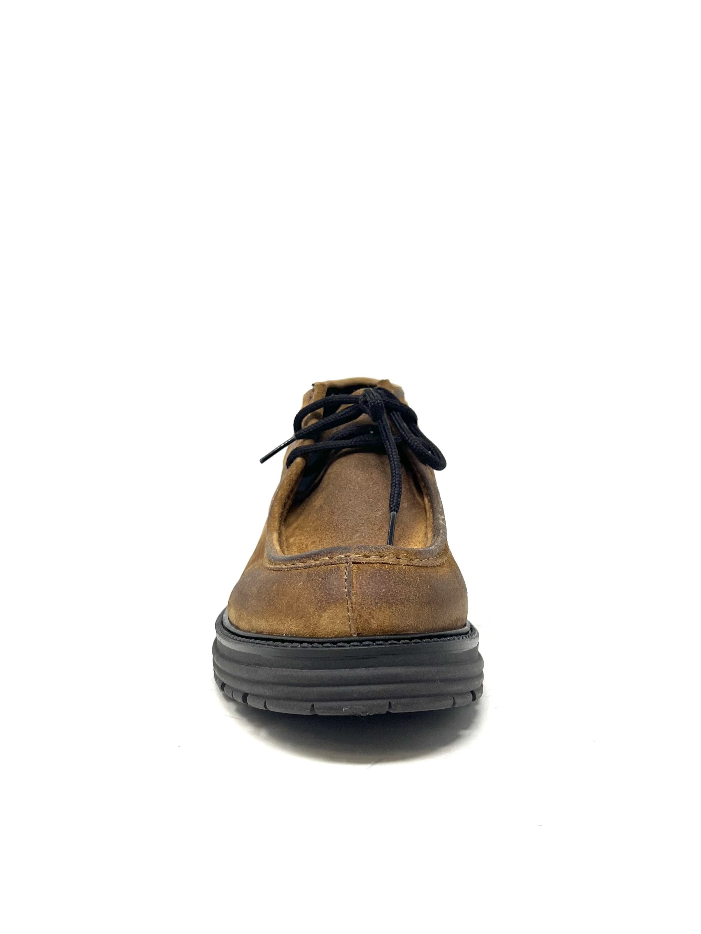 Scarpa ingegnere pelle scamosciata marrone - CC689