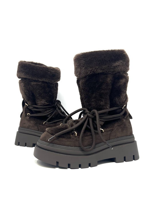 Scarponcino in ecopelliccia color t.moro - A61M